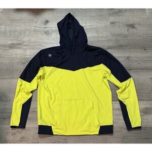 Greyson Color Block Navajo Hoodie XL Extra Large Maltese Blue Yellow EUC